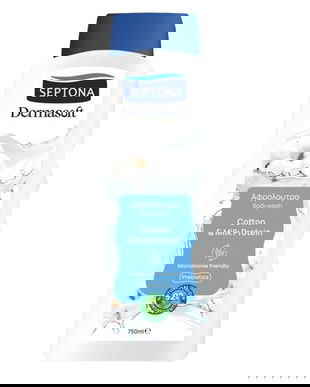 Gel de Dus cu Bumbac si Proteina de Lapte - Septona Dermasoft Bodywash Cotton &amp; Milk Protein, 750 ml