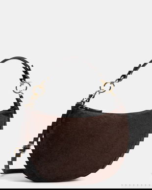 Answear.LAB geanta de mana din piele intoarsa