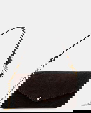 Answear.LAB geantă de mână din piele întoarsă