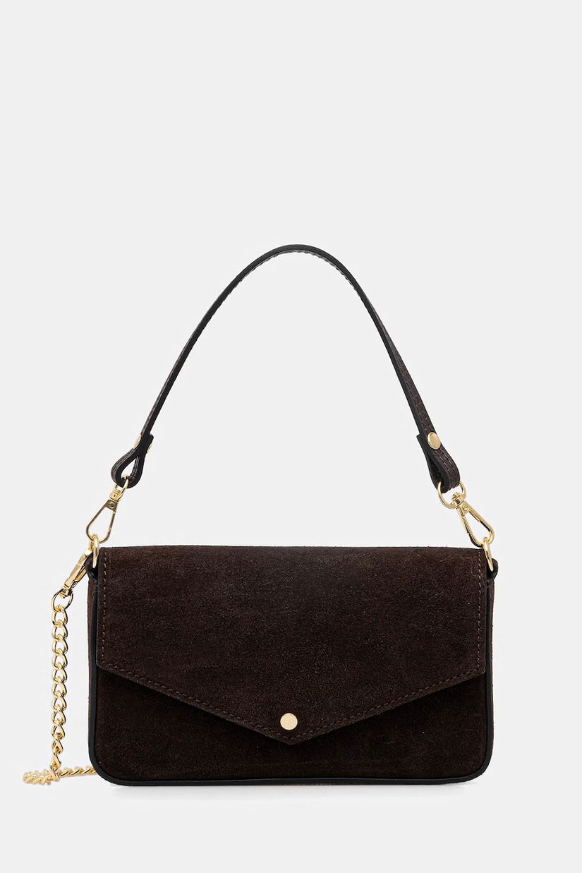 Answear.LAB geantă de mână din piele întoarsă