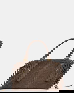 Answear.LAB geanta de mana din piele intoarsa