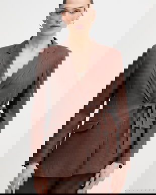 Hoss Intropia blazer din amestec de in