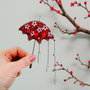 Rezervat Broșă umbrelă - broșă ac - Crimson Blossom