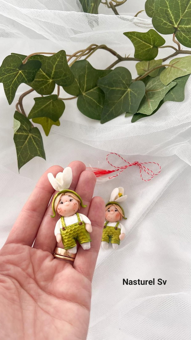 Brosa martisor: Ghiocel