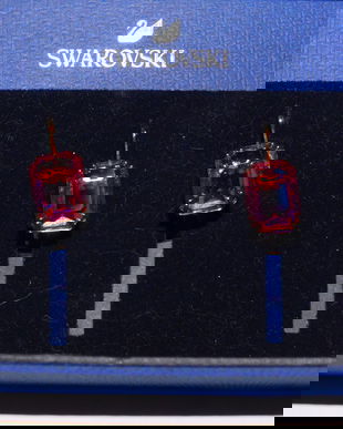 SWAROVSKI,  cercei   cristal, originali, ambalaj original,  superbi , noi  etichete atasate, ambalaje  originale