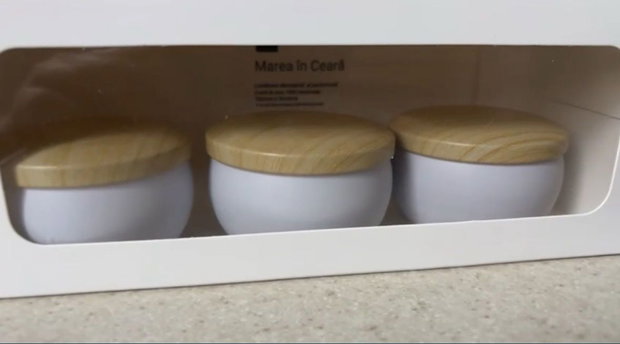 Set lumânări parfumate handmade din ceară de soia Marea în Ceară