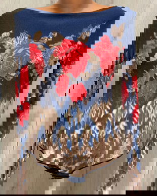 BLUZA BODY PERFECT MARIME 46 /XXL PRINT DEOSEBIT