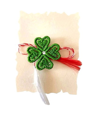 Martisor Trifoi 4 Foi cu Cristal