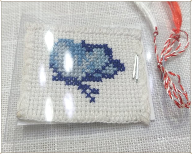 MARTISOR CUSUT - FLUTURAS ALBASTRU