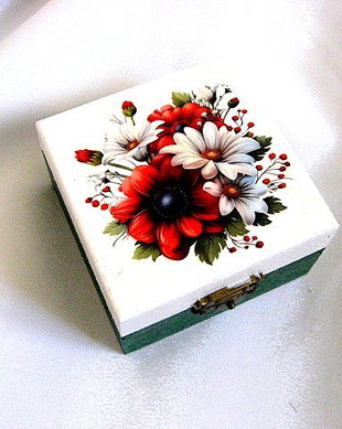 Cutie din lemn decorata 51408