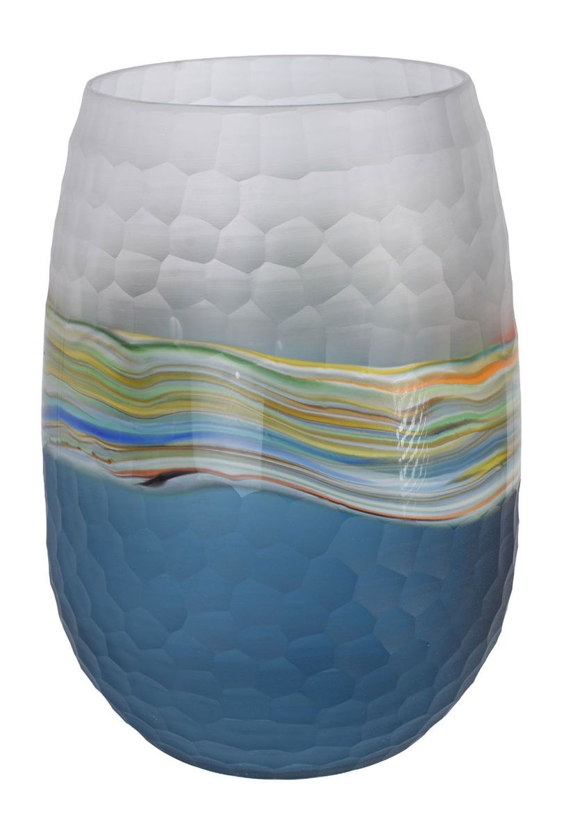 Vaza albastra din sticla