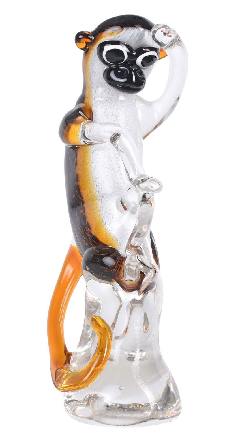 Maimuta-figurina din sticla Murano