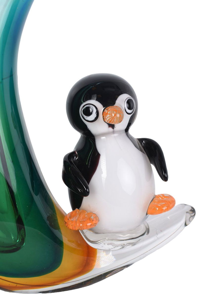 Vaza pinguin din sticla Murano