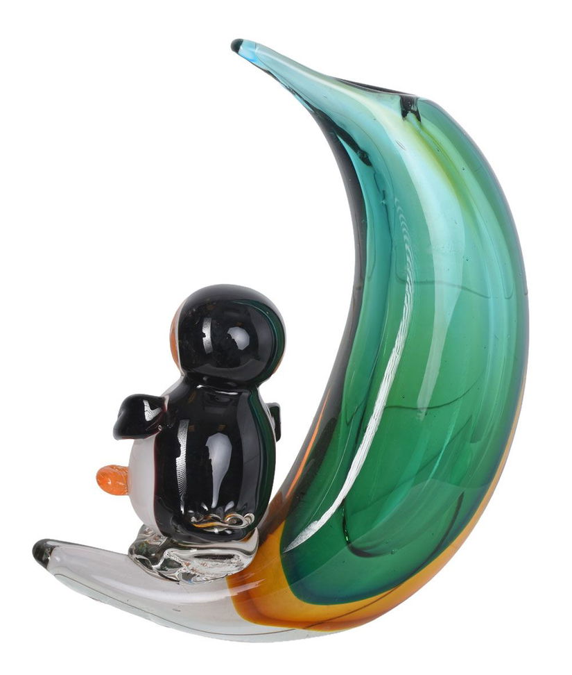 Vaza pinguin din sticla Murano