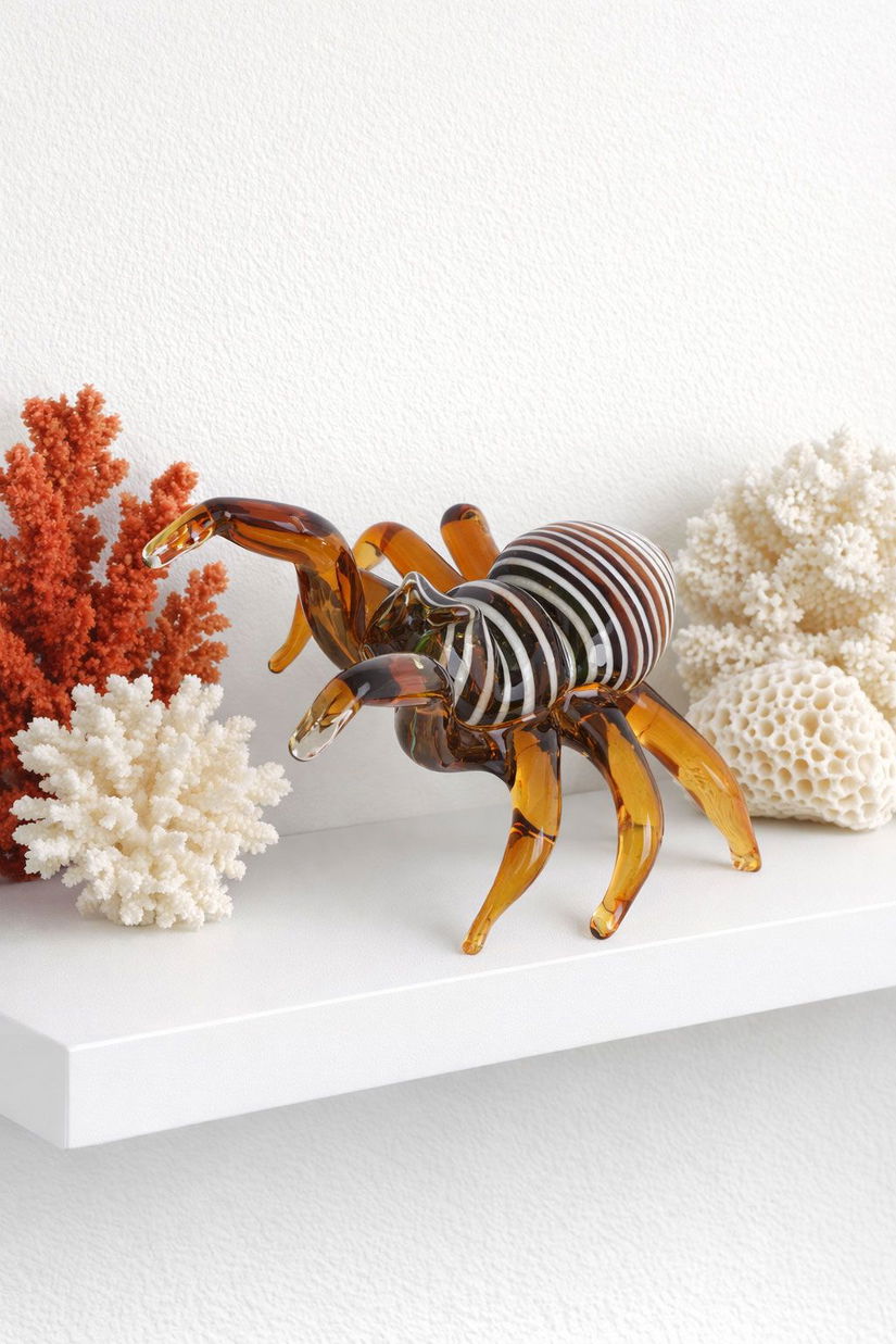 Paianjen-figurina din sticla Murano