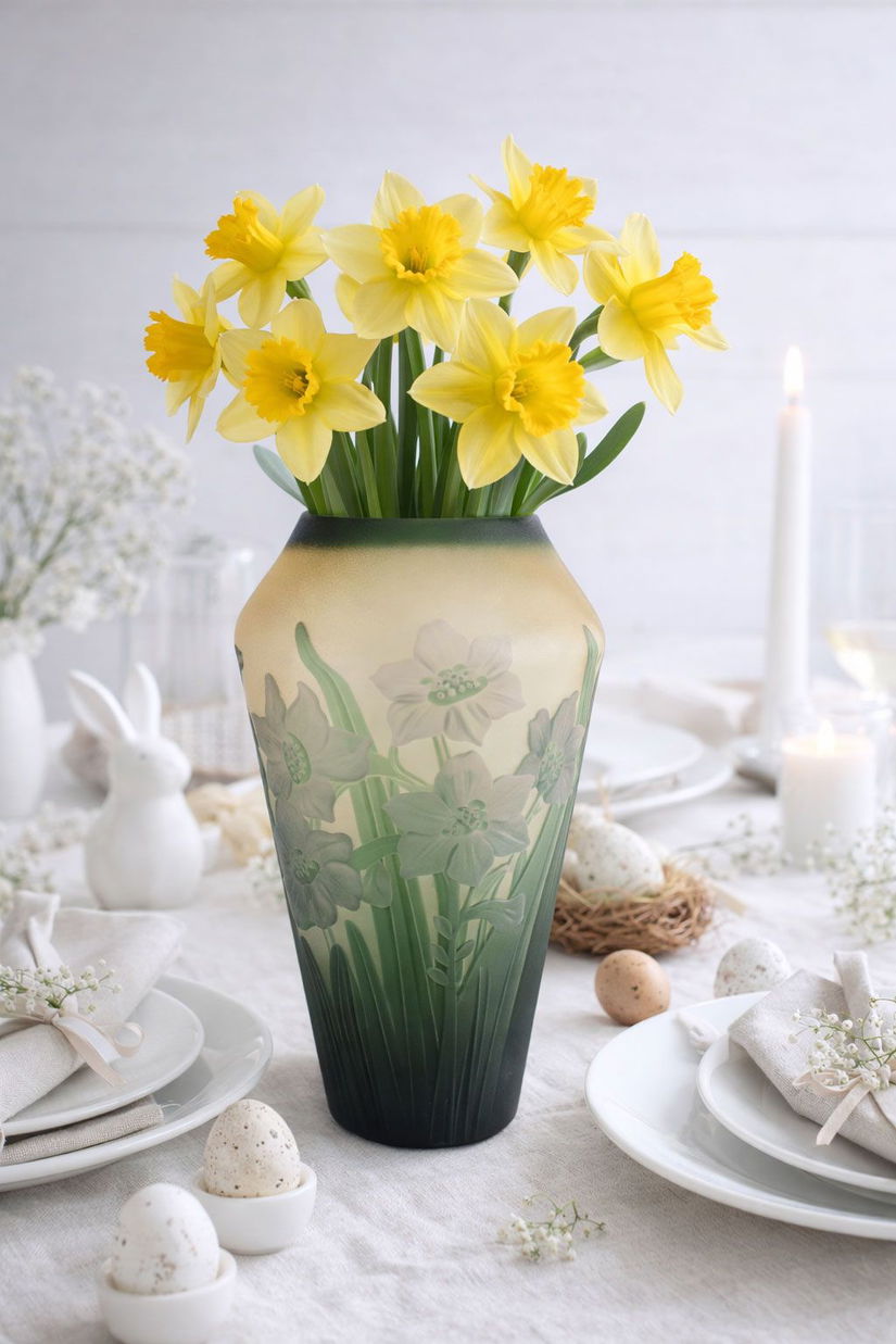 Narcise-vaza din sticla Galle