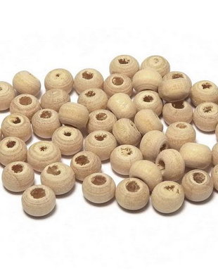Margele din lemn, 4 mm, natur