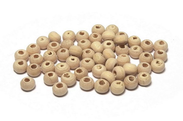 Margele din lemn, 4 mm, natur