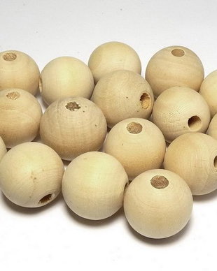 Margele din lemn, 8 mm, natur