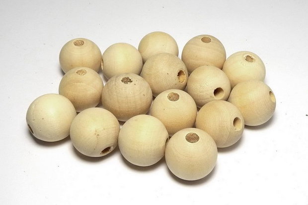 Margele din lemn, 8 mm, natur