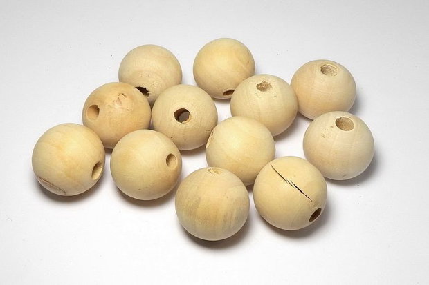 Margele din lemn, 23~24 mm, natur