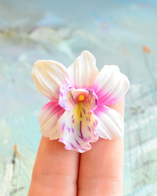 Orhidee roz- Brosa martisor