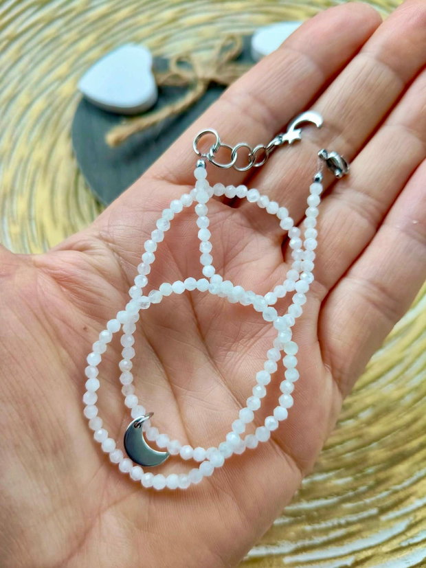Colier CHOKER Piatra lunii naturala