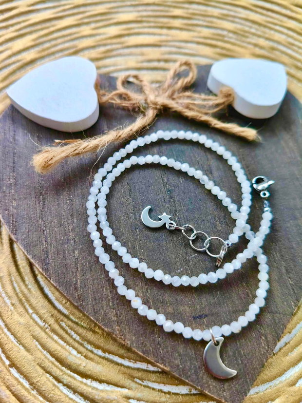 Colier CHOKER Piatra lunii naturala