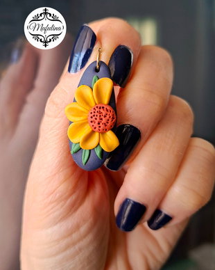 Pandantiv fimo cu floare