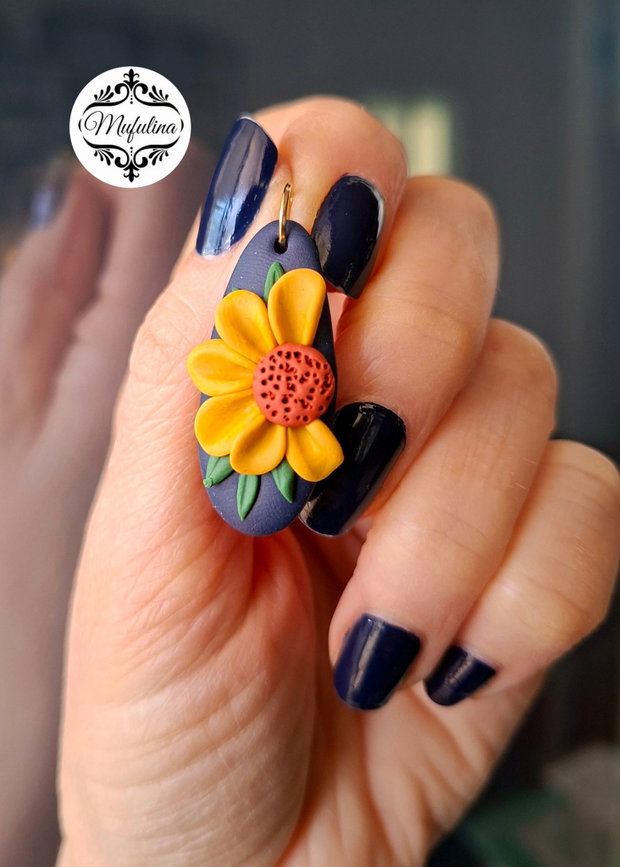 Pandantiv fimo cu floare