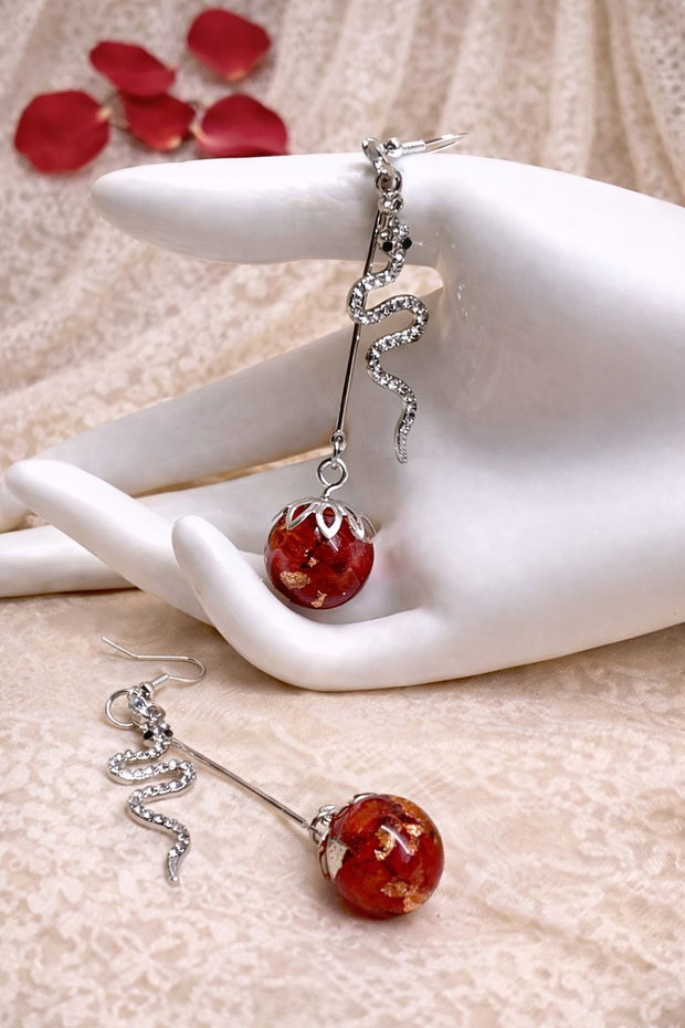 Cercei cu flori de Trandafir 01372