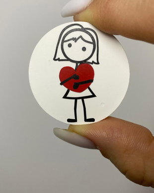 Mărțișor broșă - 3.5 cm - Heartful Hug