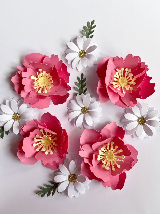 Set flori carton-decor tort
