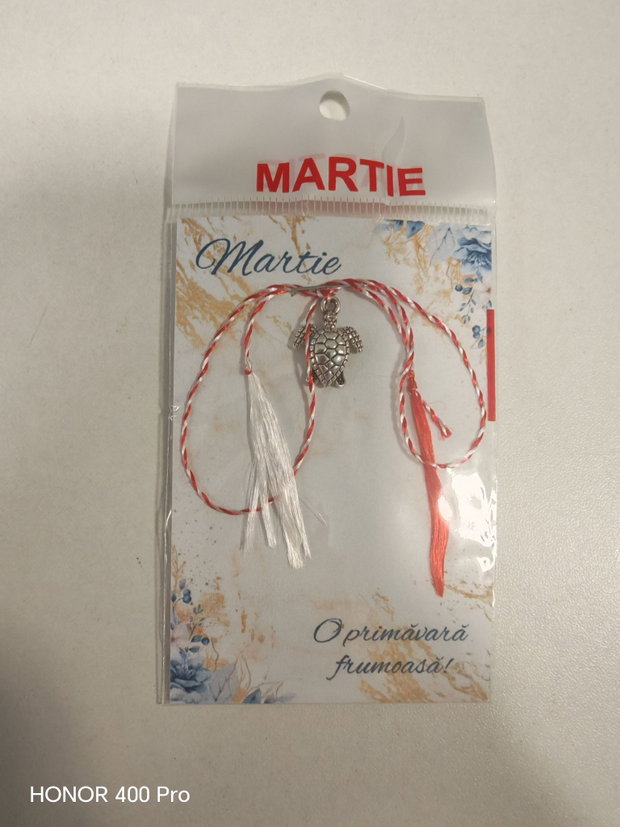 Mărțișor tradițional, model broască țestoasă