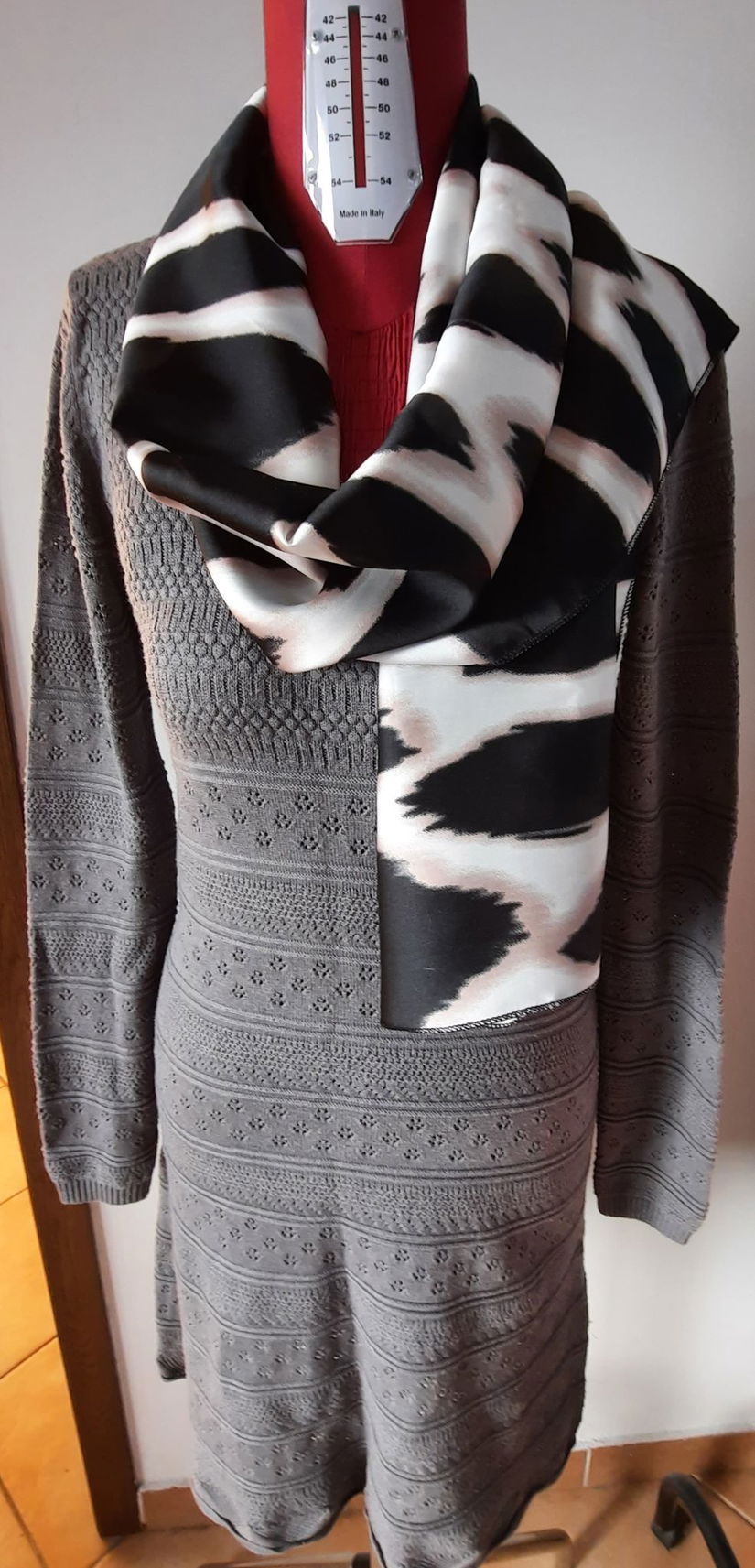 Rochie din tricot gri