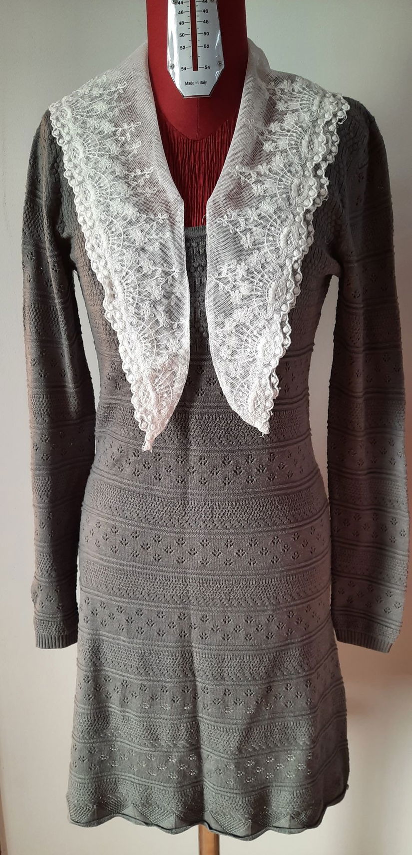 Rochie din tricot gri