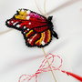 Fluturas - Brosa martisor broderie manuala