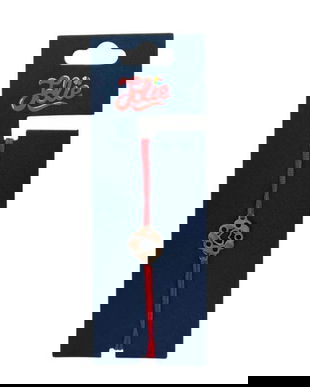 Brățară din inox argintiu cu șnur roșu pentru copii, model Inima, reglabilă