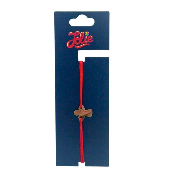 Brățară din inox argintiu cu șnur roșu pentru copii, model Ingeras, reglabilă