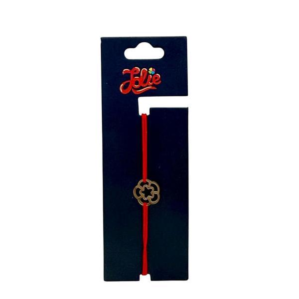 Brățară din inox argintiu cu șnur roșu pentru copii, model Stea, reglabilă