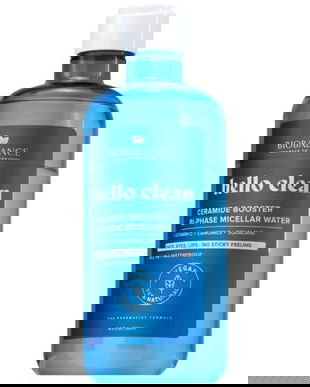 Apa Micelara Bi-Fazica cu Vitamina C, Musetel si Squalane- Bio Balance Ceramide Booster Bi-Phase Micellar Water Hello Clean, 500 ml