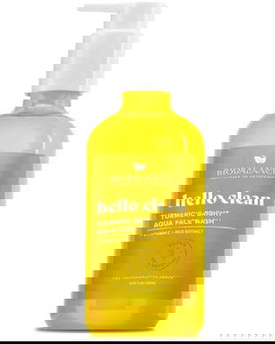 Gel de Curatare Lichid, cu Vitamina C si Extract de Orez - Bio Balance Turmeric Bright Aqua Face Wash Hello Clean, 250 ml