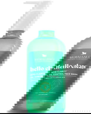 Gel de Curatare cu Acid Salicilic si Acid Azelaic - Bio Balance Acid Clarity Oil Control Face Wash Hello Clean, 250 ml