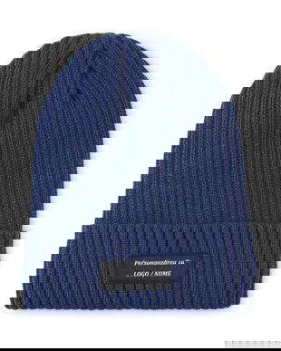 Caciula unisex tricotata, cu captuseala 3M, Piksel, personalizata, Albastru, marime universala