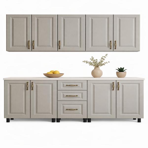 Bucatarie mdf gri casmir 200 cm