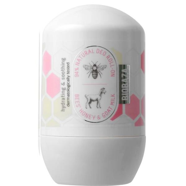 Deodorant Roll-on cu Extract de Miere si Lapte de Capra - Biobaza Bees' Honey &amp; Goat Milk, 50 ml