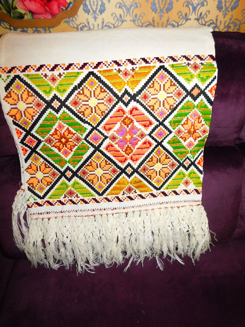 Vintage autentic, stergar taranesc, anii 30  tesut si  lucrat la razboi de strabunica