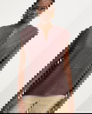 BOSS bluză din piele Suna