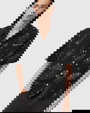 AllSaints cămașă cu in TERRA