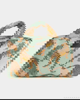 WOUF trusă cosmetică de călătorie Emerald Leopard 29 x 13 x 18 cm